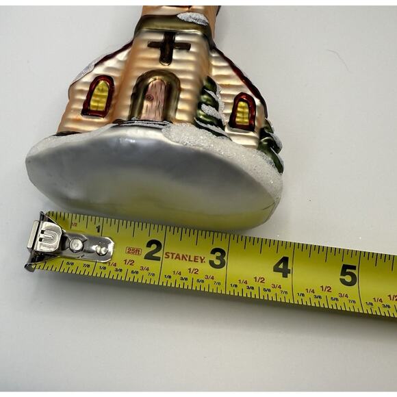 Vintage Old World Christmas Ornament Blown Glass Church - Picture 8 of 8